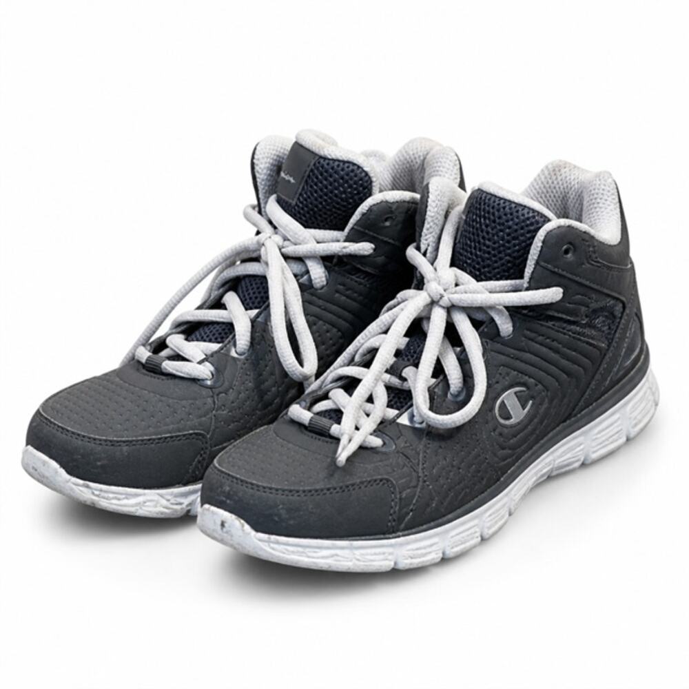 Champion Boys Athletic Shoes Size 5 Gray White Lace-Up Sneakers